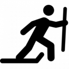 Cross-country skiing graphic